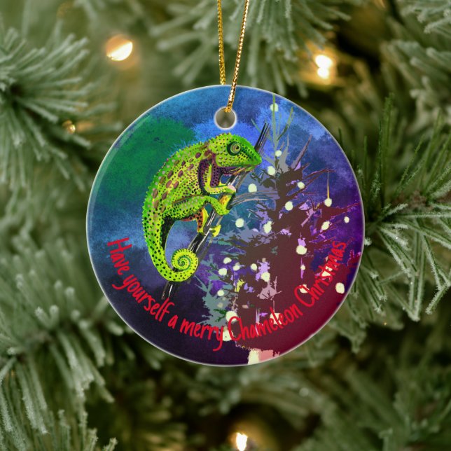 chameleon christmas Ornament (Träd)
