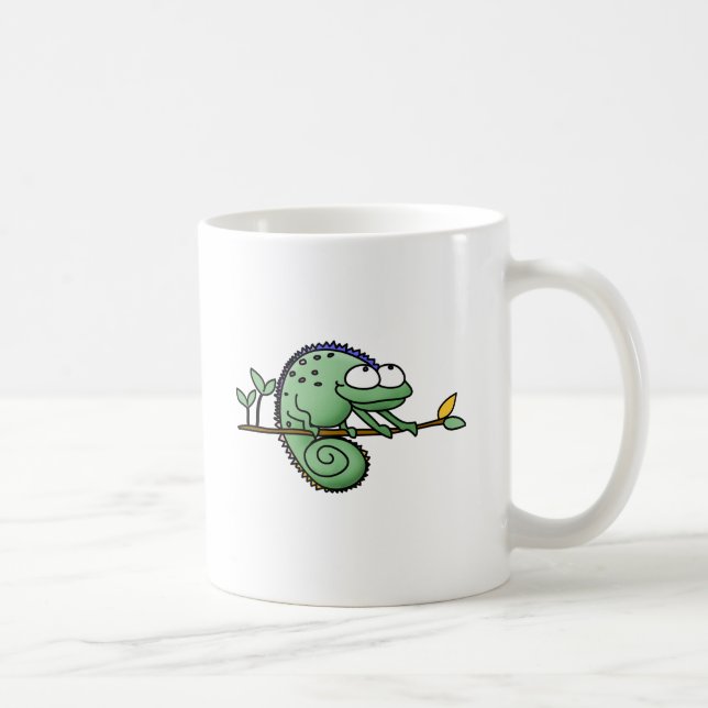 Chameleon Cute Funny Kaffemugg (Höger)