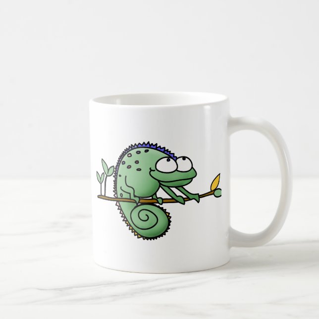 Chameleon Cute Funny Kaffemugg (Höger)