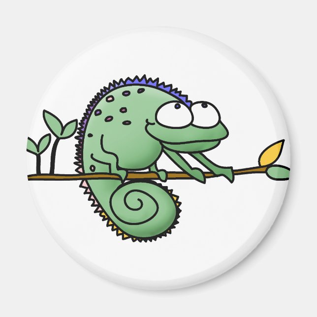 Chameleon Cute Funny Magnet (Framsidan)