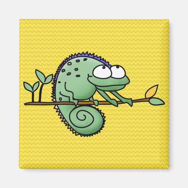 Chameleon Cute Funny Magnet (Framsidan)
