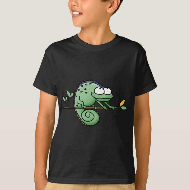 Chameleon Cute Funny T-shirt (Framsida)