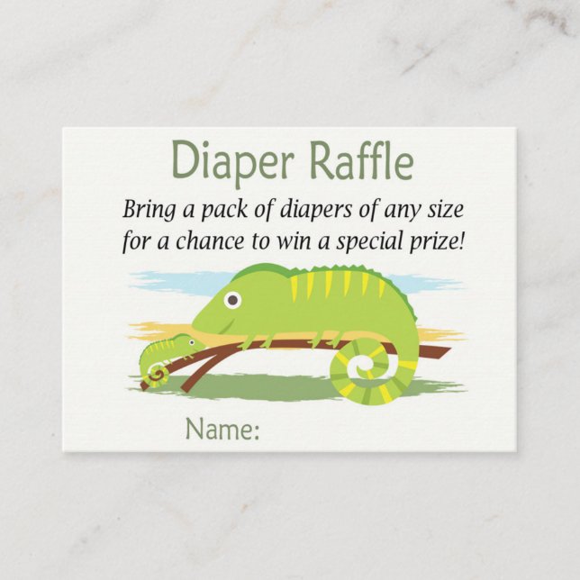 Chameleon Diaper Raffle Biljett (Framsida)