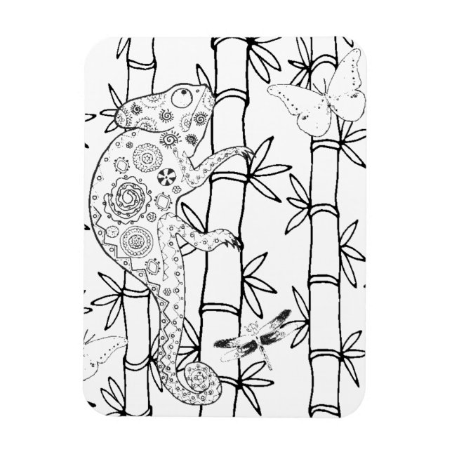 Chameleon Doodle Magnet (Vertikal)