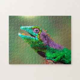 Chameleon Head Close-up, Jigszawa Puzzle Pussel