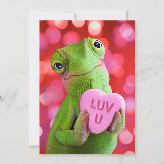 Chameleon Heart (Luv U) Inbjudningar (Framsida)