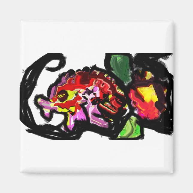 Chameleon hett stil magnet (Framsidan)