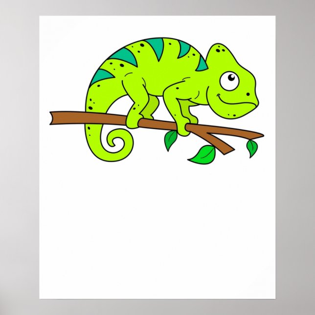 Chameleon-illustration Poster (Framsidan)