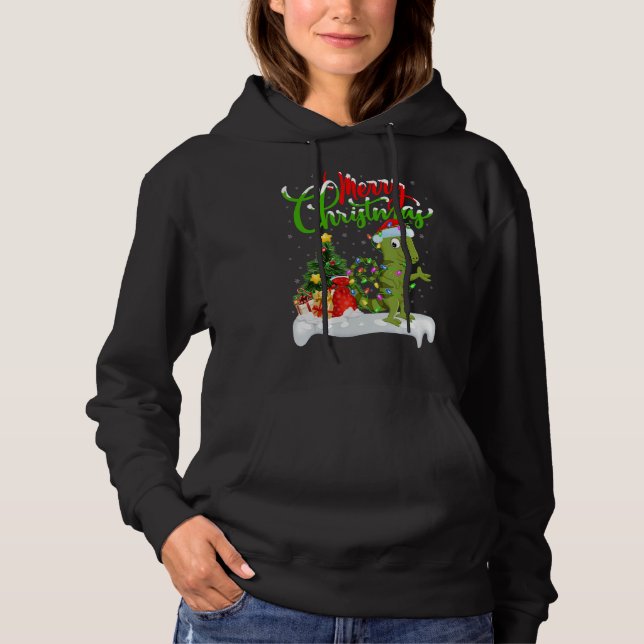 Chameleon Julafton Dekorations Santa Chameleon Chr T Shirt (Framsida)