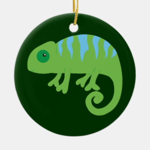 Chameleon Julgransprydnad Keramik