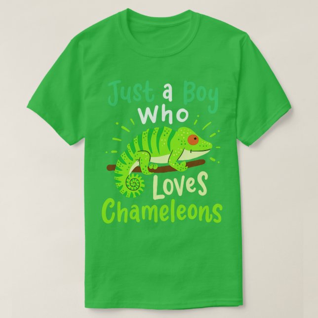 Chameleon Lizard Reptile Chameleon Älskare T Shirt (Design framsida)