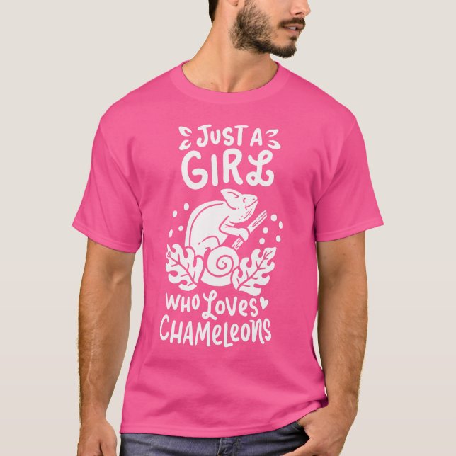 Chameleon Lizard Reptile Pet Funny T Shirt (Framsida)