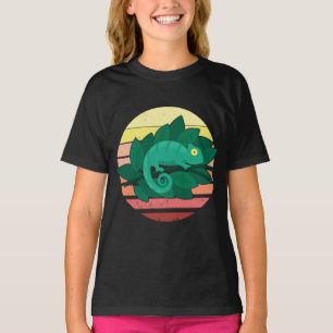 Chameleon Lizard Retro Sunset Reptiles T Shirt