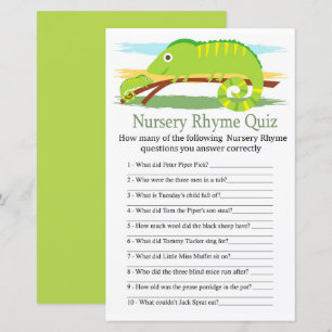 Chameleon Nursery Rhyme Quiz babyduschspel