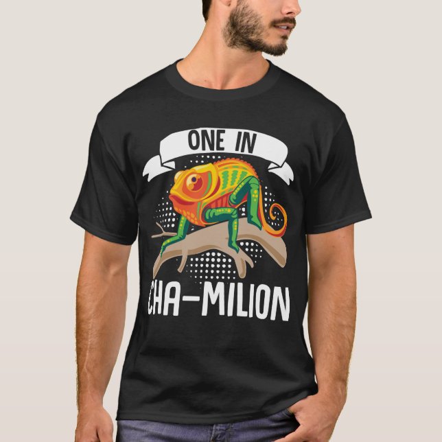 Chameleon One i Chamillion Reptiles T Shirt (Framsida)