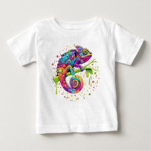 Chameleon Paint Stains Watercolor Stil T Shirt
