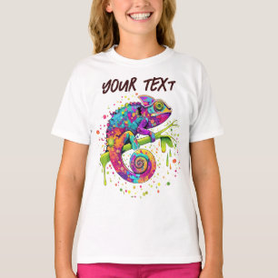 Chameleon Paint Stains Watercolor Stil T Shirt
