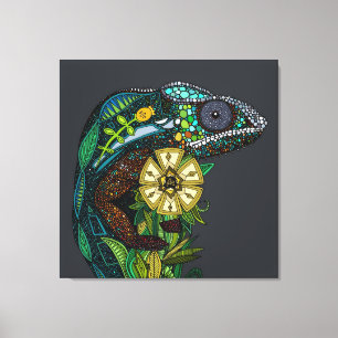 chameleon pewter canvastryck