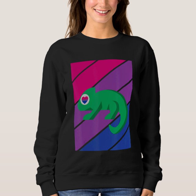 Chameleon Pride Bisexual Flag LGBTQ Proud Ally Pri T Shirt (Framsida)