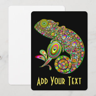 Chameleon Psychedelic Fantasy Inbjudningar