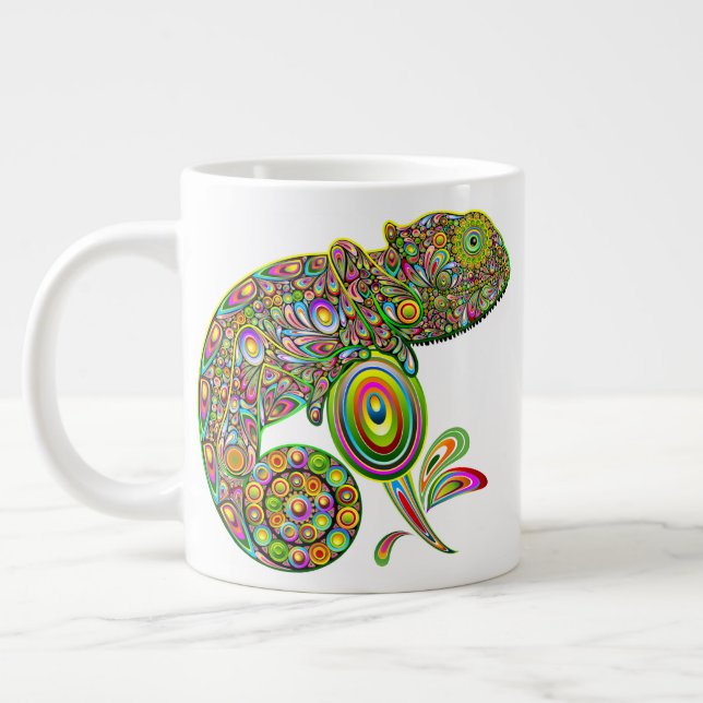Chameleon Psychedelic Fantasy Jumbo Mugg (Vänster)