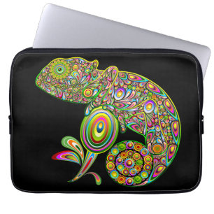 Chameleon Psychedelic Fantasy Laptop Fodral