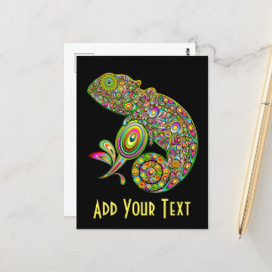 Chameleon Psychedelic Fantasy Vykort
