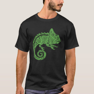 Chameleon Reptile Animal Aztec Maya Maori Tribal P T Shirt