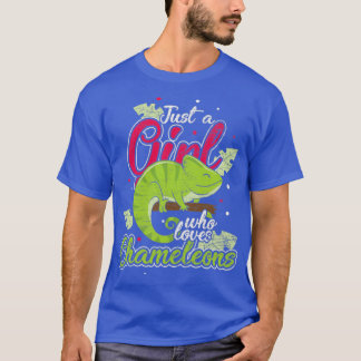 Chameleon Reptile Girl Retro Chameleons T Shirt