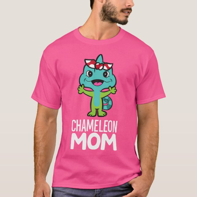 Chameleon Reptile Owner Funny Chameleon Mamma T Shirt (Framsida)