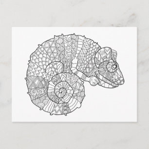 Chameleon Zendoodle Vykort