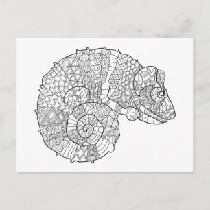 Chameleon Zendoodle Vykort
