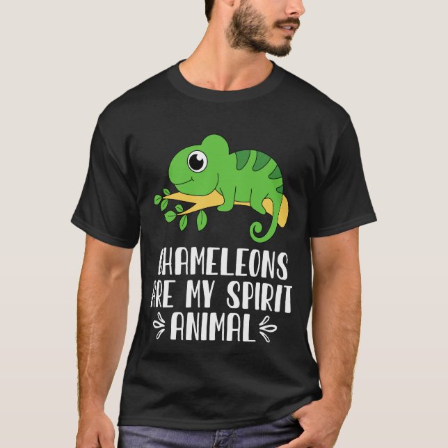 Chameleons är mitt andliga djur t shirt (Framsida)