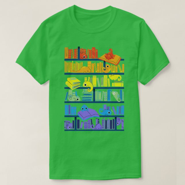 Chameleons Bibliotek T Shirt (Design framsida)