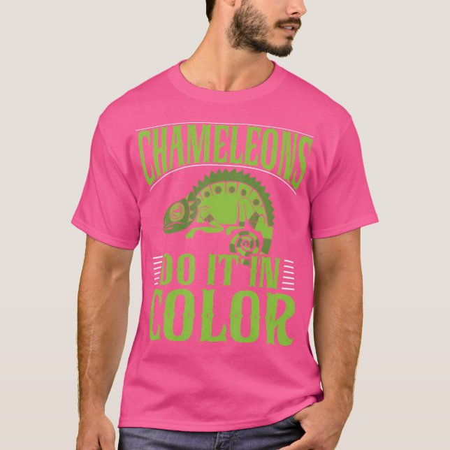 Chameleons gör det i Färg Chameleon T Shirt (Framsida)