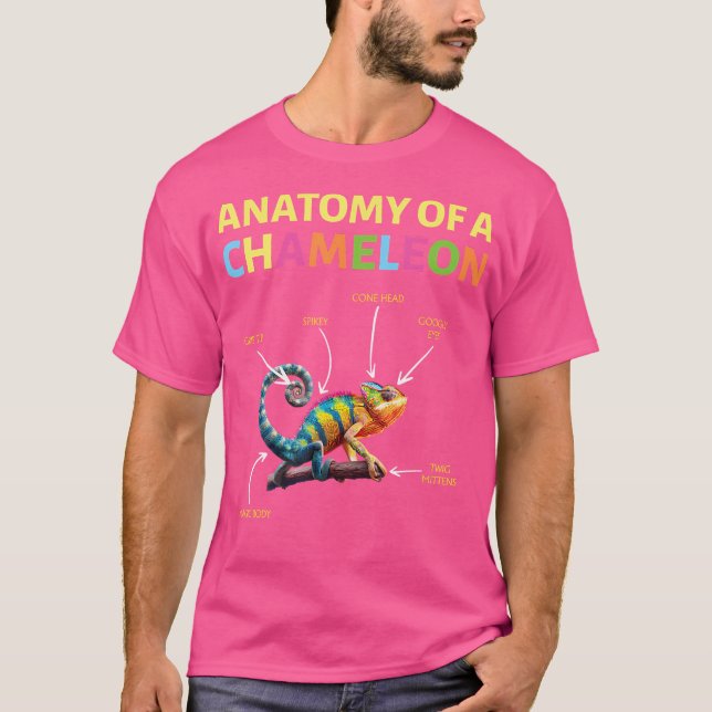 Chameleons Lizards Lizard Reptiles Anatomy of a Ch T Shirt (Framsida)
