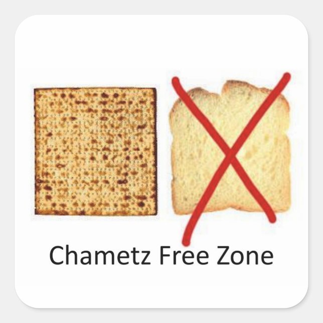 Chametz Free Zon Fyrkantigt Klistermärke (Framsida)