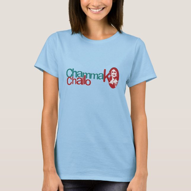 Chammak Challo härlig flicka i Hindi T-shirt (Framsida)