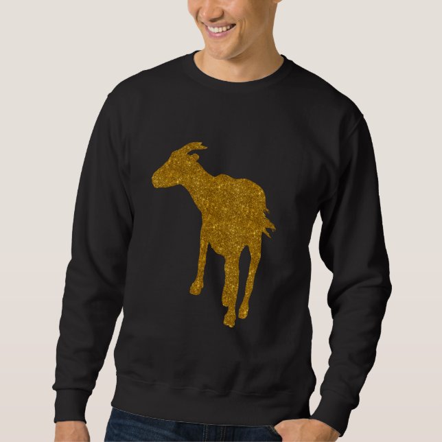 Chamois for Women Girl Goat Antelope Animal Lång Ärmad Tröja (Framsida)