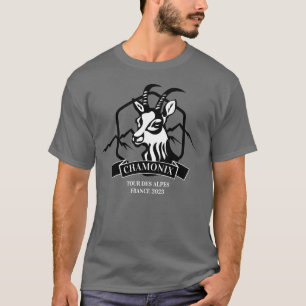 Chamois in Chamonix Anpassningsbar Fransk Alpine T Shirt