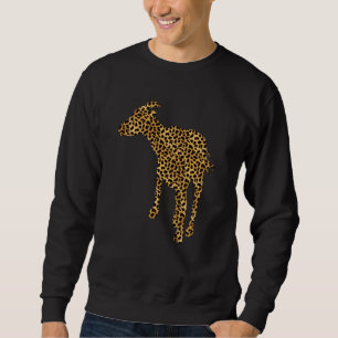 Chamois Leopard Skriv ut Goat Antelope Animal Wome Lång Ärmad Tröja
