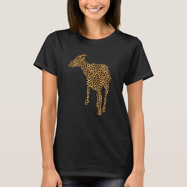 Chamois Leopard Skriv ut Goat Antelope Animal Wome T Shirt (Framsida)