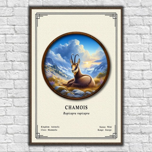 Chamois Zoologi Serie Poster (Skapare uppladdad)