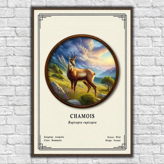 Chamois Zoologi Serie Poster (Skapare uppladdad)