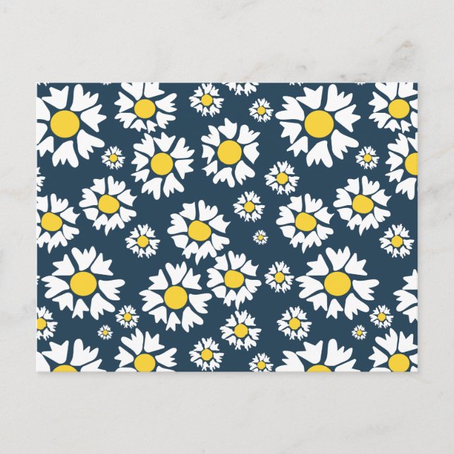 Chamomile-blomman mönster vykort (Framsida)