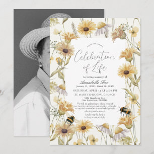 Chamomile & Daisys Funeral Memorial Inbjudningar