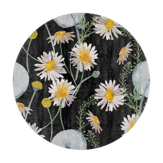 Chamomile, dandelion vattencolor mönster (Framsidan)