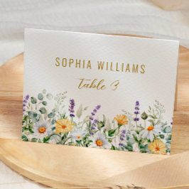 Chamomile & Eucalyptus Bröllop Place Card Bordsnummer