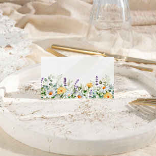 Chamomile & Eucalyptus Wildblomma Bröllop Placeringskort