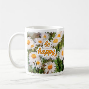 Chamomile Flower Mugg, Birthday Gift BE Lycklig Kaffemugg